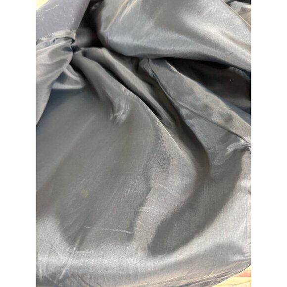 Jones New York Swing Trench Pea Coat Size L Stretch Retro Style Gold Tone Buckle - Picture 14 of 16